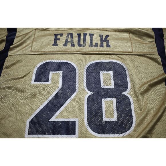 Marshall Faulk St. Louis Rams #28 Puma NFL Jersey - Gold, Size XL - Picture 9 of 9